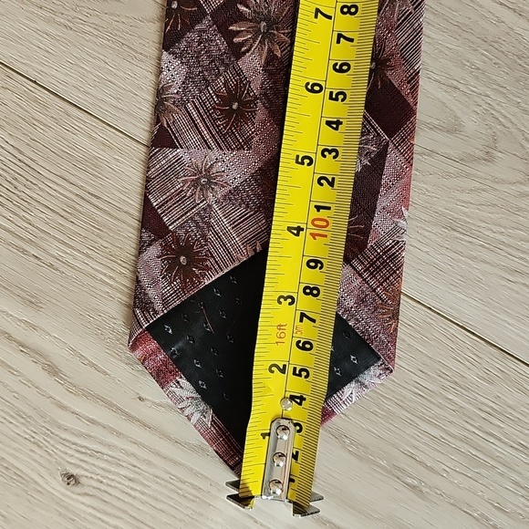 Vintage ARROW Geometric Floral Silk Neck Tie - Picture 11 of 12